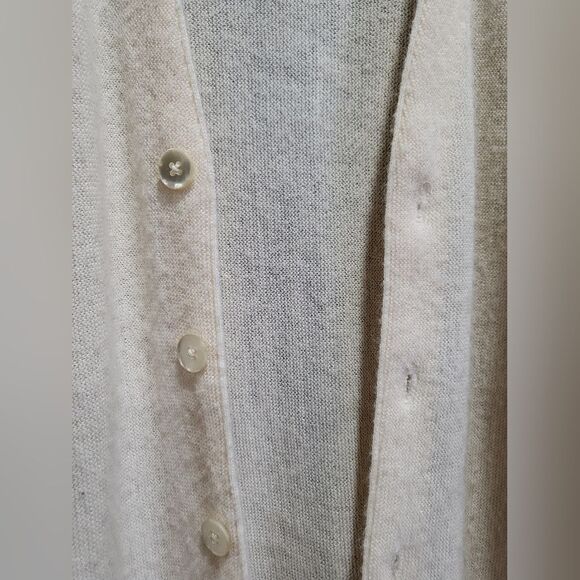 Vintage Woolen Mills Cream Grandpa Cardigan Button V Sz Tall XL USA Unisex - Picture 10 of 14
